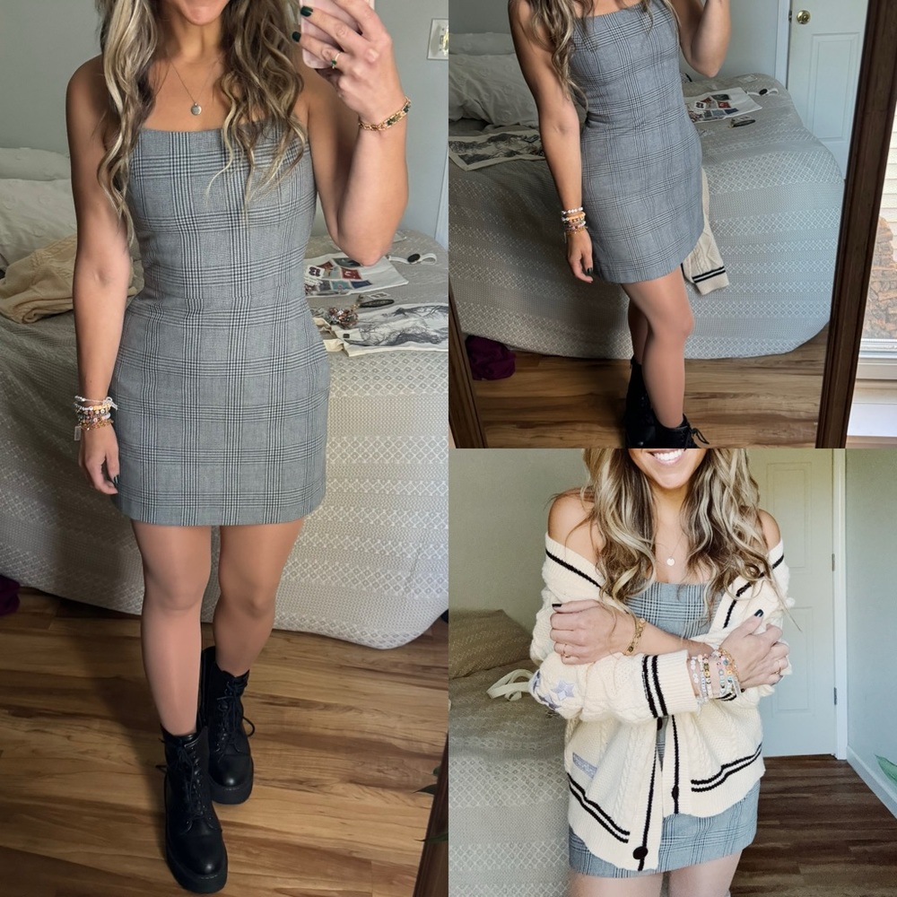 Aritzia Plaid Wilfred Mini Dress Taylor swift 2